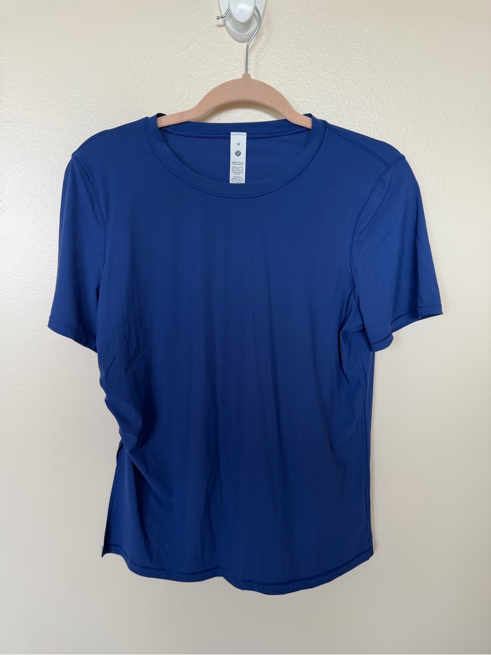 LULULEMON Side-Ruched Running Short Sleeve Shirt in Clubhouse Blue